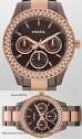 Fossil ES2955 Stella Chocolate and Rose | Fossil watches, Fossil ...