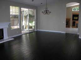 Black Hardwood Floor Lovveee Grey Walls White Trim Black Hardwood Floors Living Room Decor Grey And White