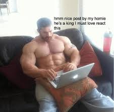 The Buff Guys Typing On Laptops Meme Offers Wholesome Advice