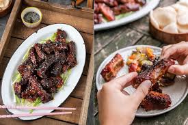 Leckere Chinesische Bbq Rippchen Mit Ratatouille Vom Grill Rezept Bbq Rippchen Beilage Zu Rippchen Lebensmittel Essen