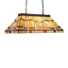 tiffany style 3 light linear island