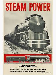 Steam Power Vintage Travel Poster Poster By Stickart Marek In 2021 Train Posters Vintage Train Vintage Travel Posters