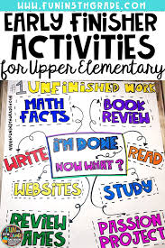 Check Out This Post For Ideas And Tips For Giving Your Early Finisher Students Meaningfu Early Finishers Activities Upper Elementary Classroom Upper Elementary