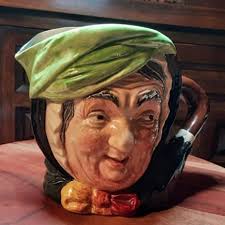 TOBY MUG ROYAL DOULTON SAIREY GAMP**LARGE 6' 5 TALL**PORCELAIN**CHARACTER  MUG