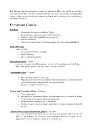 It develop an awareness of industrial approach to problem solving, based on a broad understanding of process. Format Of Reports Verat