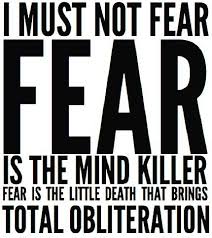 I Will Not Fear Fear Is The Mind Killer Finished Dune My Take Away Is The Power Of The Mind Through Suggestion Not Only Is The Mastery Of The Mind Empowering To Mindfulness Fear Mommy Loves You