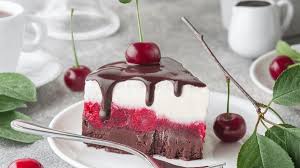 Lemon Cherry Chocolate Sorbet Cake Recipe In 2020 Sorbet Recipes Chocolate Sorbet Dairy Free Ice Cream Cake