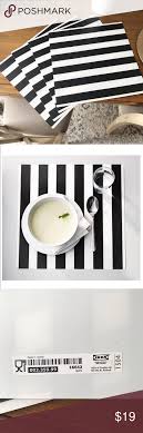Ikea Black And White Plastic Placemats Set Of 4 Ikea Accents Ikea Black And White