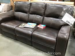 The most common leather chair and ottoman material is wool. Leather Power Reclining Sofa Costco Weekender