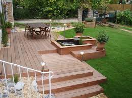 Bassin Sur Terrasse Bois Backyard Patio Deck Garden Backyard