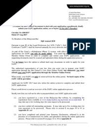 Notice of situation of registered office and office hours of foreign company in malaysia. Practising Certificate 2018 Advocate Solicitor