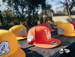 Hat Club Exclusive Frozen Lemonade And Tangerine 59fifty Fitted Hat Collection By Mlb X New Era Strictly Fitteds