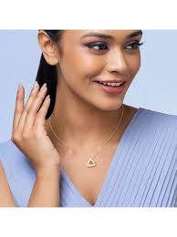Pyramid Thomas Sabo Triangle Necklace Mini Pyramid Half Pavé Pendant  Necklace