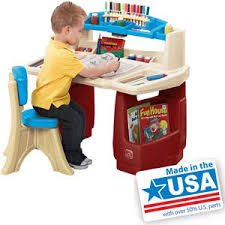 Step2 Deluxe Art Master Desk Kids Art Table With Storage And Chair Walmart Com Kids Art Table Art Desk Kids Room Design