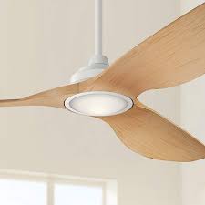 65 Kichler Imari Light Oak And Matte White Led Ceiling Fan 65d36 Lamps Plus