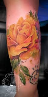 Portfolio Yellow Rose Tattoos Realistic Flower Tattoo Tattoos