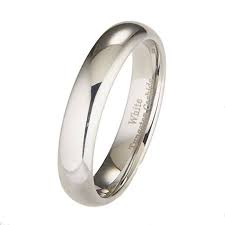 5mm White Tungsten Carbide Polished Classic Wedding Ring Classic Wedding Rings Titanium Wedding Rings Wedding Ring Sizes