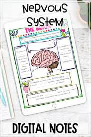 Nervous System Digital Note Activity For Human Body In Grades 4 5 6 Distance Learning A Upper Elementary Science Distance Learning Digital Learning Activities
