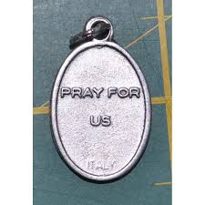 SAINT MARTHA Medal Pendant, SILVER TONE, 22mm X 15mm, MADE IN ITALY