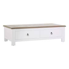 Coffee tables with storage may also have racks too, which are useful for tidying away magazines and newspapers. Buy Hampstead White Oak Large Coffee Table 4 Drawers Fads