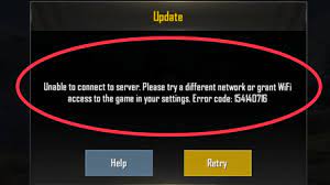 Bgmi Pubg Mobile Fix Error Code 154140716 Unable Connect To Server Please Try Different Network Youtube