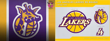 The lakers logo consists of the team name, los angeles lakers written in purple on top of a gold basketball. Was The Lakers Giraffe Logo Ever Real Silver Screen And Roll