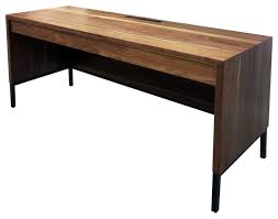 Constructed of solid american black walnut wood. Modern Walnut Desk Industrial Desks And Hutches By Object A Houzz
