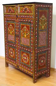 Exklusive Antik Look Orient Schrank Sideboard Regal Console Cupboard Cabinet N3 Ausgefallen Bemalte Mobel Handbemalte Mobel Unkonventionelle Mobel