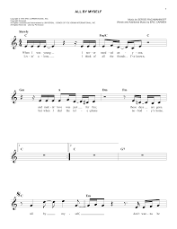 Db fm all by my self don't wanna live. All By Myself Von Eric Carmen Text Akkorde Download Smd370371