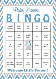 Elephant Baby Shower Baby Bingo Cards Printable Download Baby Shower Game For Boy Blue Gray B3004 Baby Shower Bingo Elephant Baby Shower Boy Dumbo Baby Shower