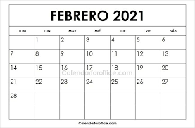 February 2021 Calendar Spanish Calendario 2021 Mensual Para Imprimir Calendar For Office Calendar 2021 Calendar 2019 Calendar
