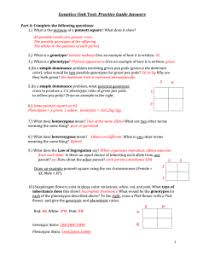 30 mendelian may 08, 2021worksheet esy mendelian genetics problem key answer. Booklet Project 1 Genetics Review