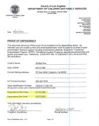Proof Of Dependency Letter Entry Level Customer Service Cover Letter