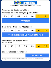 Os números do euromilhões (8 de dezembro de ) 8 dezembro, euromilhões euromilhoes sem resultados do euromilhões. Numeros Da Sorte Da Euromilhoes Para Android Apk Baixar