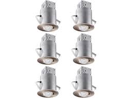 Recessed Lighting Kit 3 Inch Etl Listed Air Tight Ic Housing Satin Nickel Swivel Trim Led Dimmable Gu10 Bulb Daylight Rotatable Spotlight Fixture Decorative Retrofit Downlight Kit Pack Of 6 Newegg Com