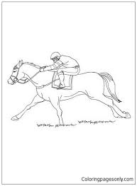 Colouring page of a running horse. Galloping Race Horse Coloring Pages Horse Coloring Pages Coloring Pages For Kids And Adults
