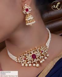 1 Gram Jewellery 2373 B 3rd Floor Above Hotel Srinidhi Sagar 1st Main Road Vijaynagar Bridal Gold Jewellery Designs Gold Jewelry Fashion Pearl Jewelry Design
