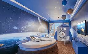 There is also a japanese love hotel themed room called kobito love with floor to ceiling windows, a raised platform bed and large bath in the bedroom. 13 Space Themed Hotels Suites Right Here On Earth