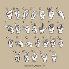 Hand Gesture Language Alphabet Vector Free Download
