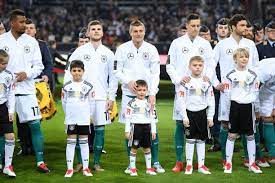 The Germany Players Line Up In Order To Sing The National Anthem Prior To The International In 2021 Germany National Football Team Football Team Pictures Football Kids