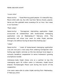 The headline is the structure of news and this part must be given much time and attention because if the headline is poor you can't capture the audience's attention. News Anchor Script Google Play Mobile App