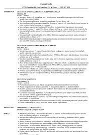 It System Engineer Resume Samples Velvet Jobs