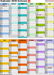 Kalender 2021 zum ausdrucken kostenlos ein 3monatskalender 2019 enthält zum beispiel die wochentage für 2019. Kalender 2018 Schweiz Zum Ausdrucken Als Pdf