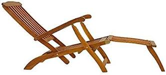 Deuba Garden Lounger Wooden Lounger Folding Recliner Queen Mary Longchair Tropical Acacia Wood Deck Chair Sunbed Sun Lou Wood Deck Deck Chairs Garden Furniture