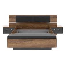 Lit 140x190 Cm 2 Chevets Suspendus Led Dolce Cottage Vente De Lit Adulte Conforama
