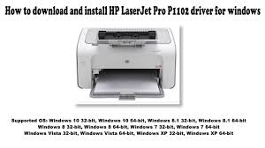 You can download the advanced version of the hp multifunction driver depends on the operating system of the computer. How To Download And Install Hp Laserjet Pro P1102 Driver Windows 10 8 1 8 7 Vista Xp Youtube