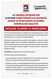 Muhasebe Burosu Malimusavir Smmm Muhasebeci On Twitter Az Tehlikeli Is Yerleri Icin 01 07 2020 Tarihi Itibariyla Isg Zorunlulugu Basliyor Erteleme Talebi Ismmmo Veya Turmob Un Gorevi Mi Mali Musavirler Bu Isi De Ustlenmeye Talip