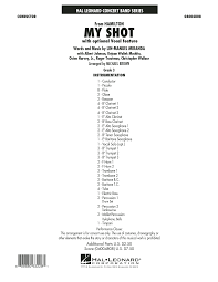Maybe you would like to learn more about one of these? Lin Manuel Miranda My Shot From Hamilton Arr Michael Brown Conductor Score Full Score Sheet Music Pdf Notes Chords Musical Show Score Concert Band Download Printable Sku 360371