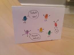 Nothing shows your appreciation quite like a handwritten note inside a lovely thank you card. Simple Fingerprint Thank You Card Perfect To Make With Your Toddler Or Child Thank You Cards From Kids Thankyou Card Fingerprint Cards
