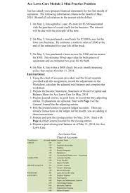 Now get an insurance plan that protects you. Solved Ace Lawn Care Module 2 Mini Practice Problem Jim H Chegg Com